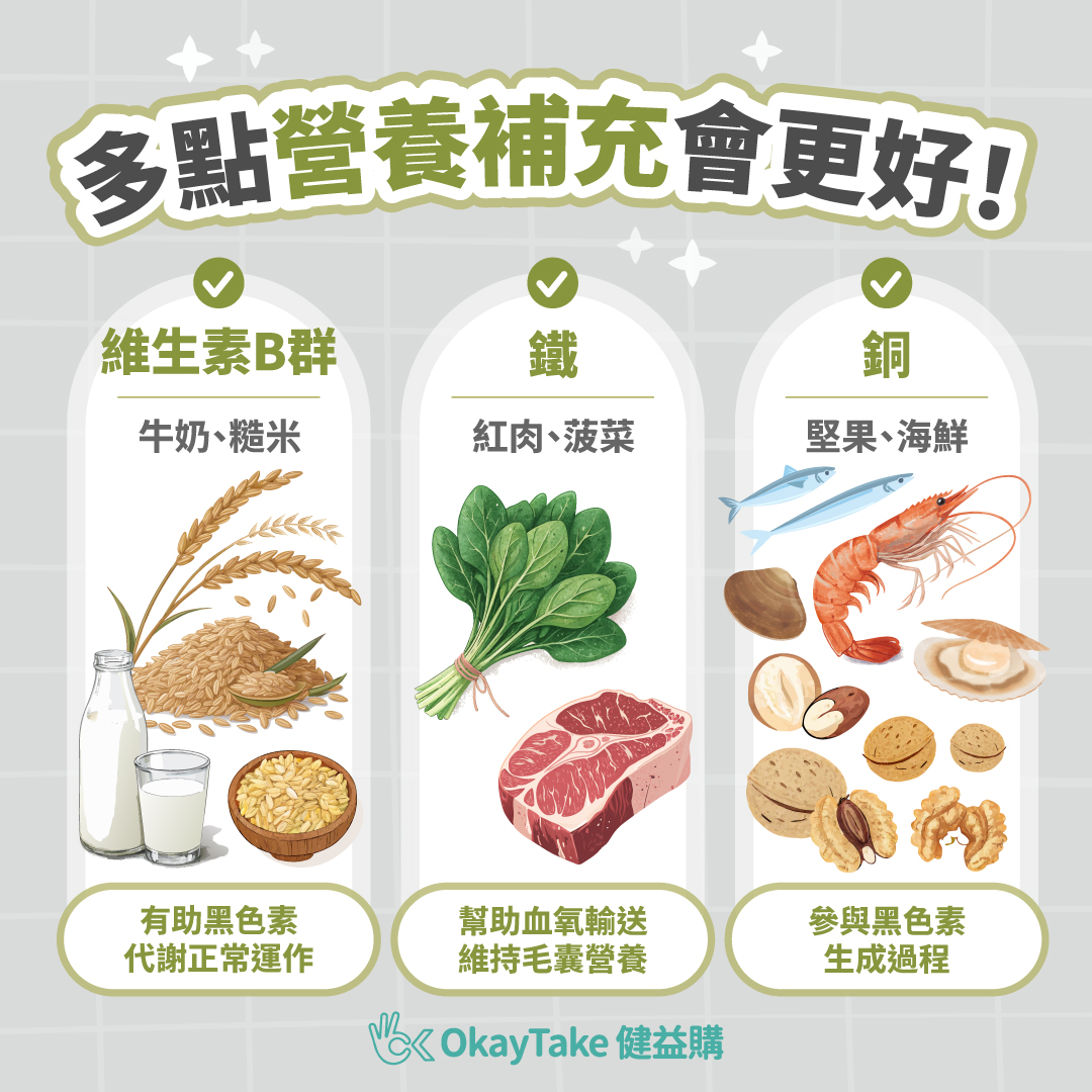 告別白頭髮,吃這些食物會更好,OkayTake健益購