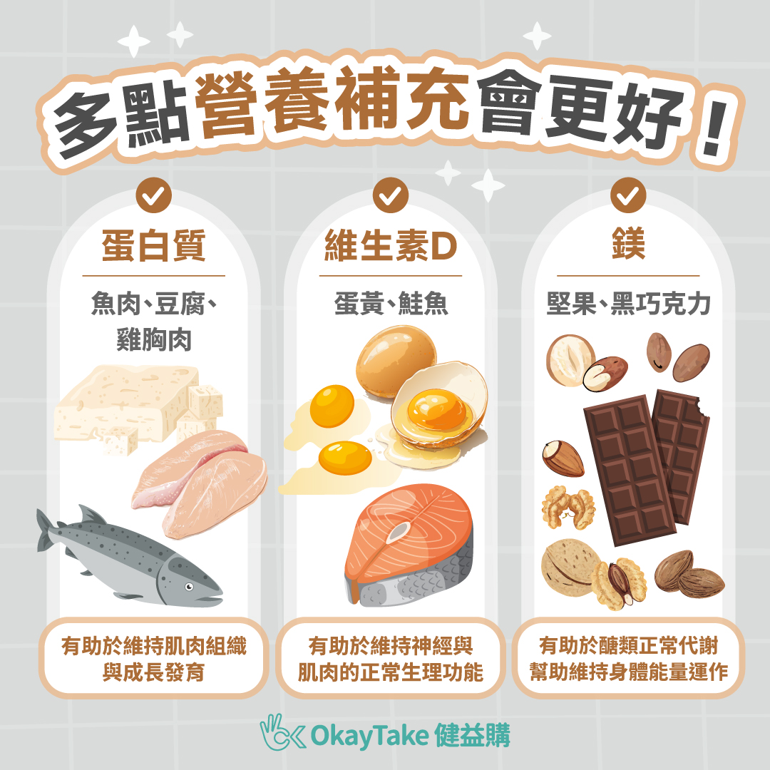 OkayTake多點營養會更好,拒當泡芙人
